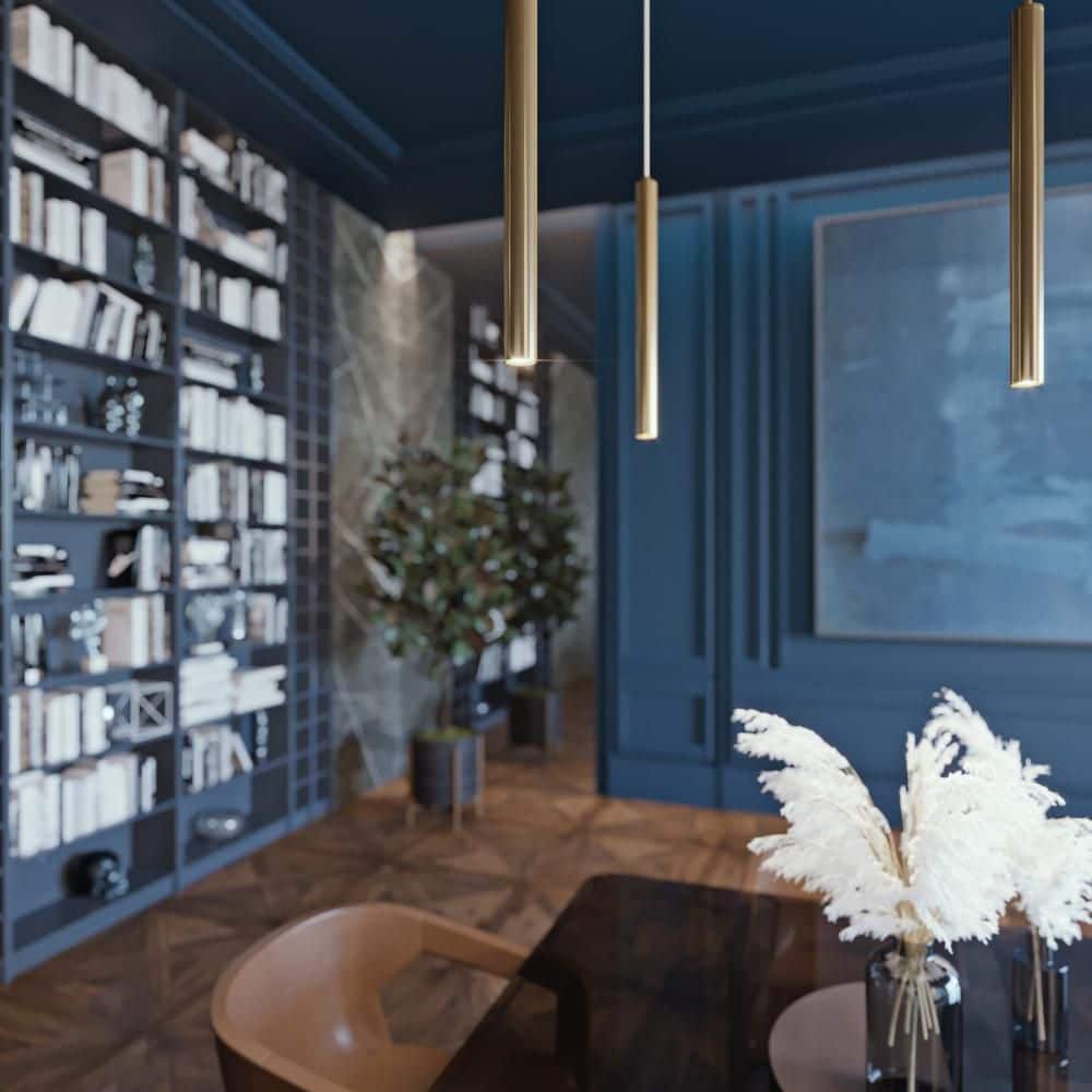 Eli 16" Satin Brass Mini LED Pendant for Indoor/Outdoor