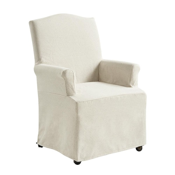 JAYDEN CREATION Adelina Tan Traditional Roll Arm Dining Chair with Hooded Caster Wheels