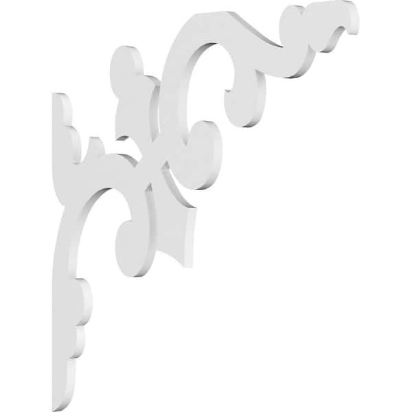 Ekena Millwork 5/8 in. W X 20 in. H X 20 in. D PVC Milton Bracket