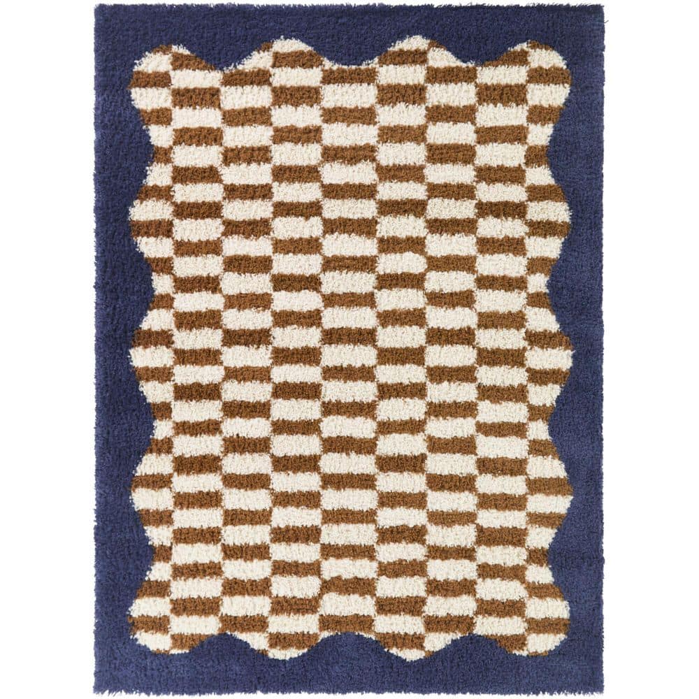 BALTA 5 ft. x 7 ft. Rust/Navy Candelaria Area Rug 3142161 - The Home Depot