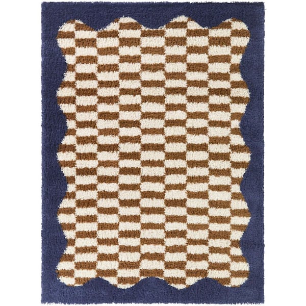 5 ft. x 7 ft. Rust/Navy Candelaria Area Rug