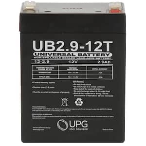 12-Volt 2.9 Ah F1 Terminal Sealed Lead Acid (SLA) AGM Rechargeable Battery