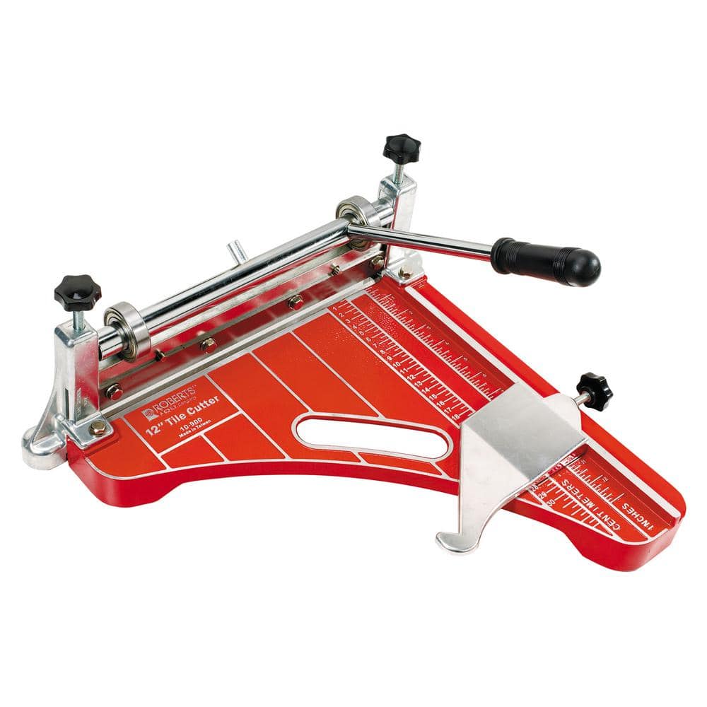 ROBERTS 12 in. Pro Grade VCT Vinyl Tile and Luxury Vinyl Tile Cutter up to  1/8 Thickness 10-900 The Home Depot