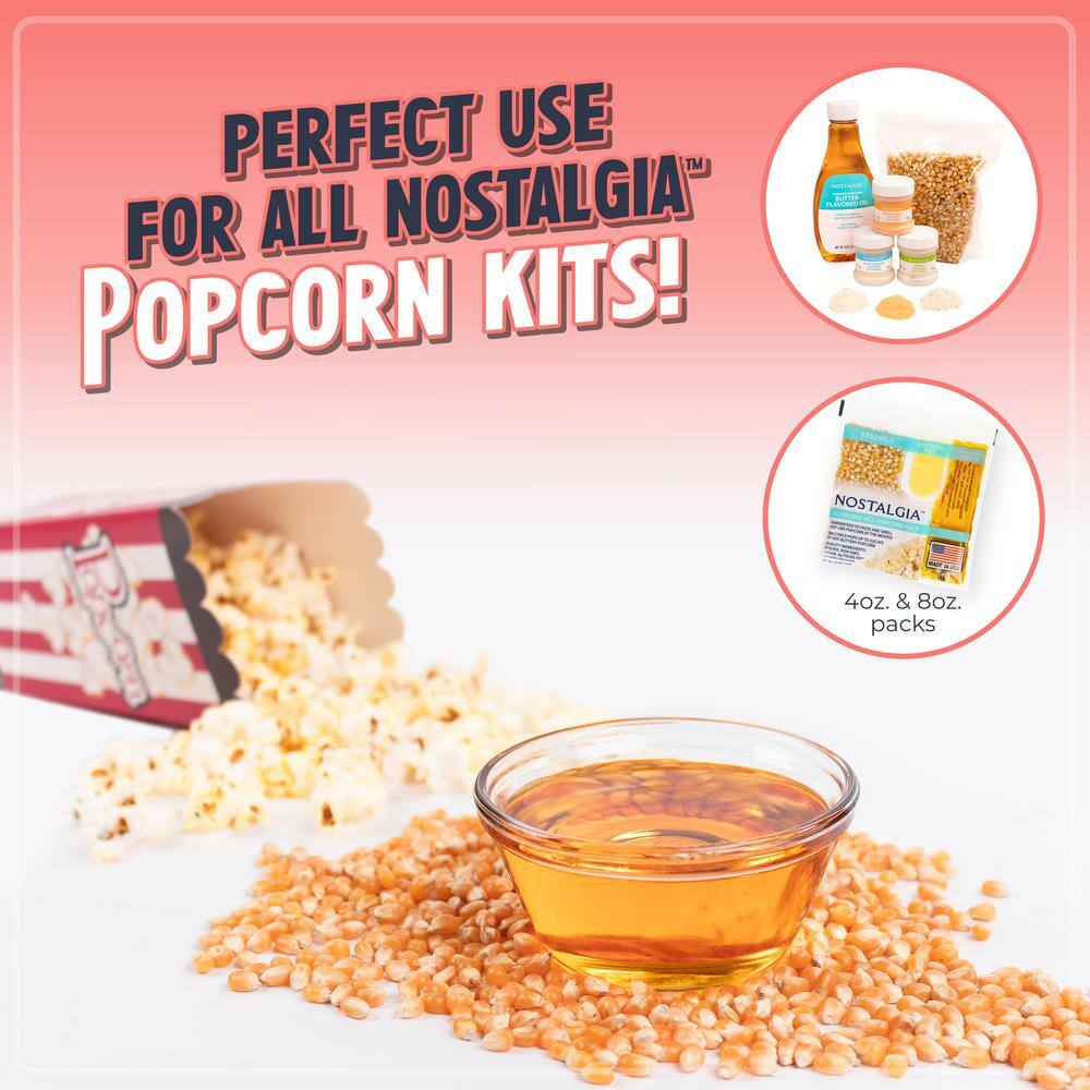 Nostalgia Red Vintage 2.5-Ounce Kettle Popcorn Maker with Cart