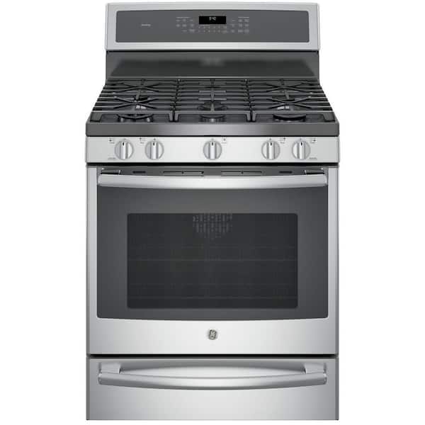 GE Profile 30 in. 5.6 cu. ft. Smart Gas Range with Self-Cleaning Convection Oven in Stainless Steel