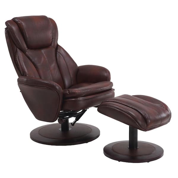 Mac Motion Comfort Chair Whisky Breatheable Fabric Swivel Recliner with Ottoman