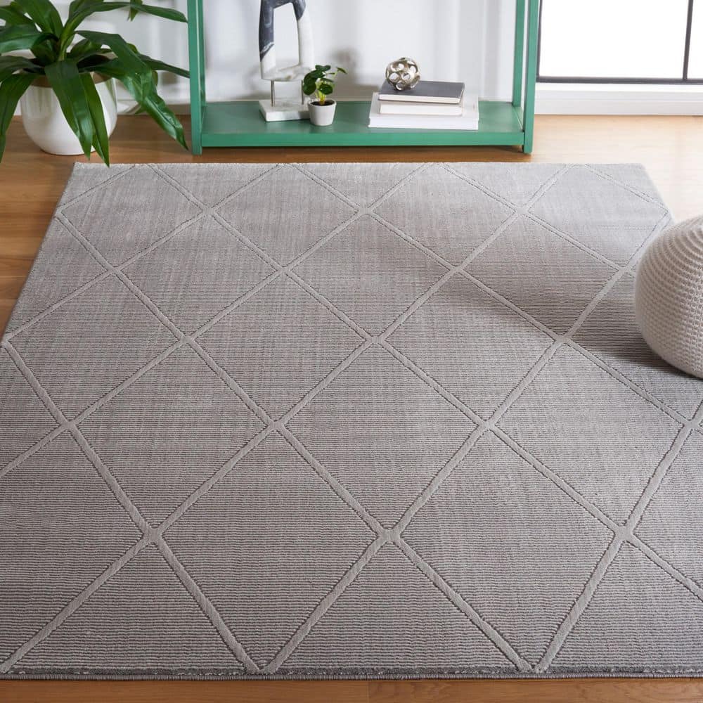 Revive 7 ft. x 7 ft. Gray Diamond Solid Square Area Rug price history on PriceWatchPro
