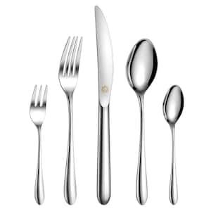 30-Piece Silver Stainless Steel Flatware Set (Service for 6)
