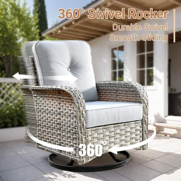 HOOOWOOO Holston 10-Piece Wicker Outdoor Patio Conversation