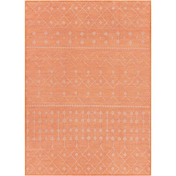 Livabliss Laylani Orange 8 ft. x 10 ft. Indoor/Outdoor Area Rug