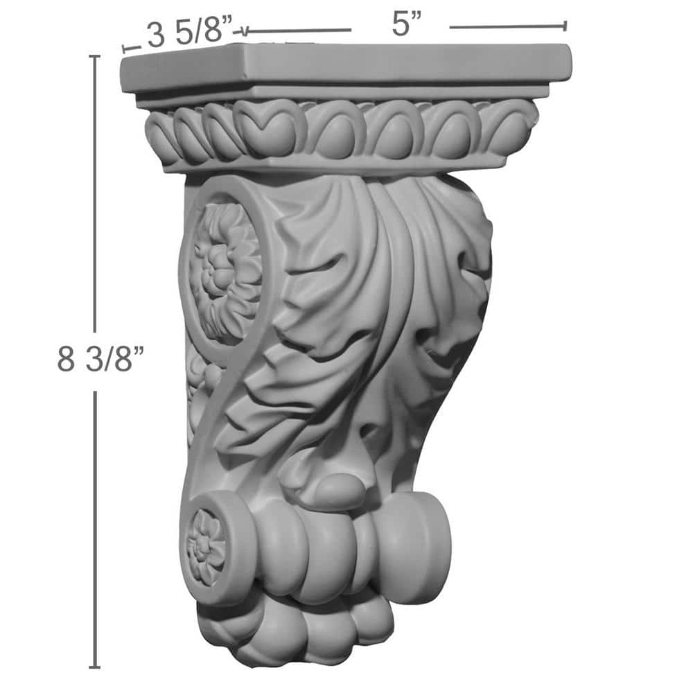 Attica Decorative Urethane Corbel 5" x 3.63" x 8.38"