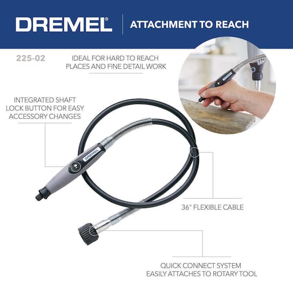  Dremel 225 Flex Shaft Rotary Tool Attachment with Comfort Grip  and 220-01 Drill Press Rotary Tool Workstation Stand with Wrench - Ideal  for Detail Metal Engraving, Wood Carving, and Jewelry Polishing 