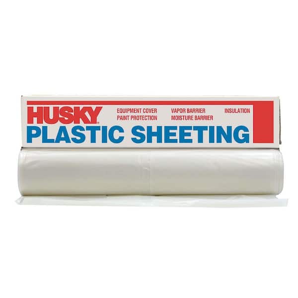 Husky 8 ft. 4 in. x 200 ft. Clear 2 mil Plastic Sheeting