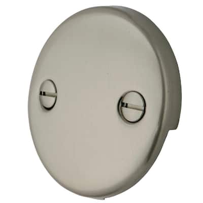 Tub Overflow Plate Washer Brushed, Oversized Bathtub Overflow Cover Plate