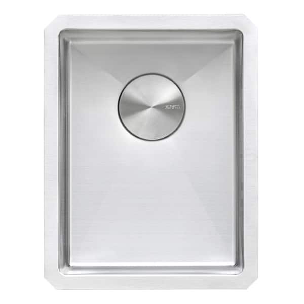 Gravena 16 in. Undermount Single Bowl 16-Gauge Stainless Steel Bar Prep Kitchen Sink with Rounded Corners
