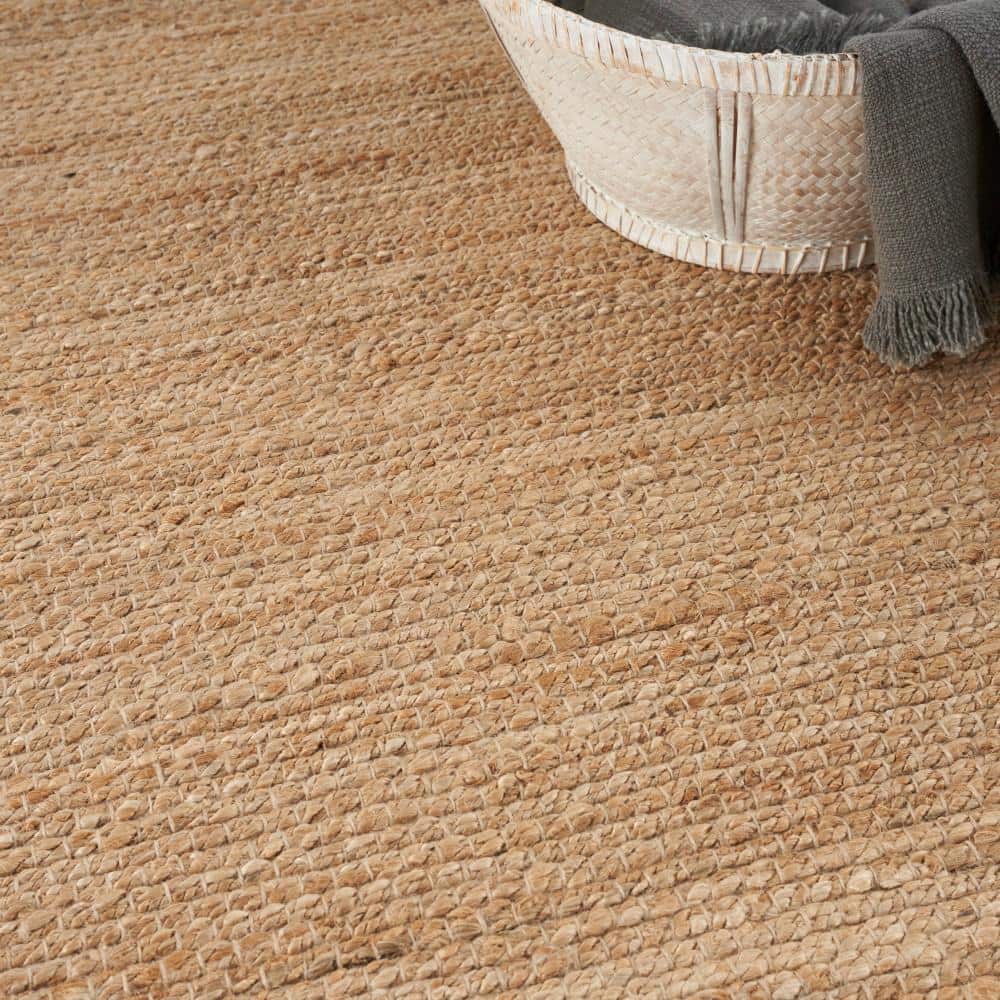 Natural Jute Handwoven Reversible 5' x 7' Area Rug