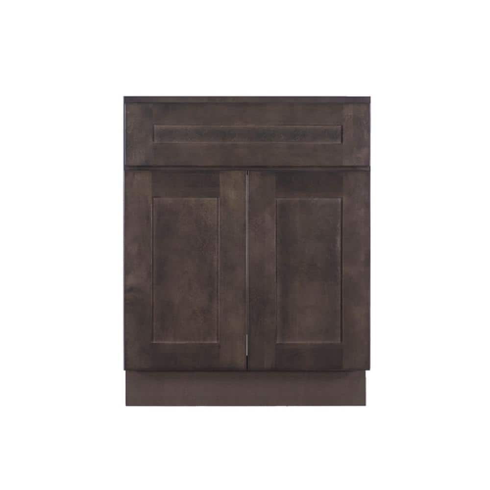 Lancaster Shaker Assembled 36 in. W x 21 in. D x 33 in. H Bath Vanity Cabinet with 2 Doors in Vintage Charcoal price history on PriceWatchPro