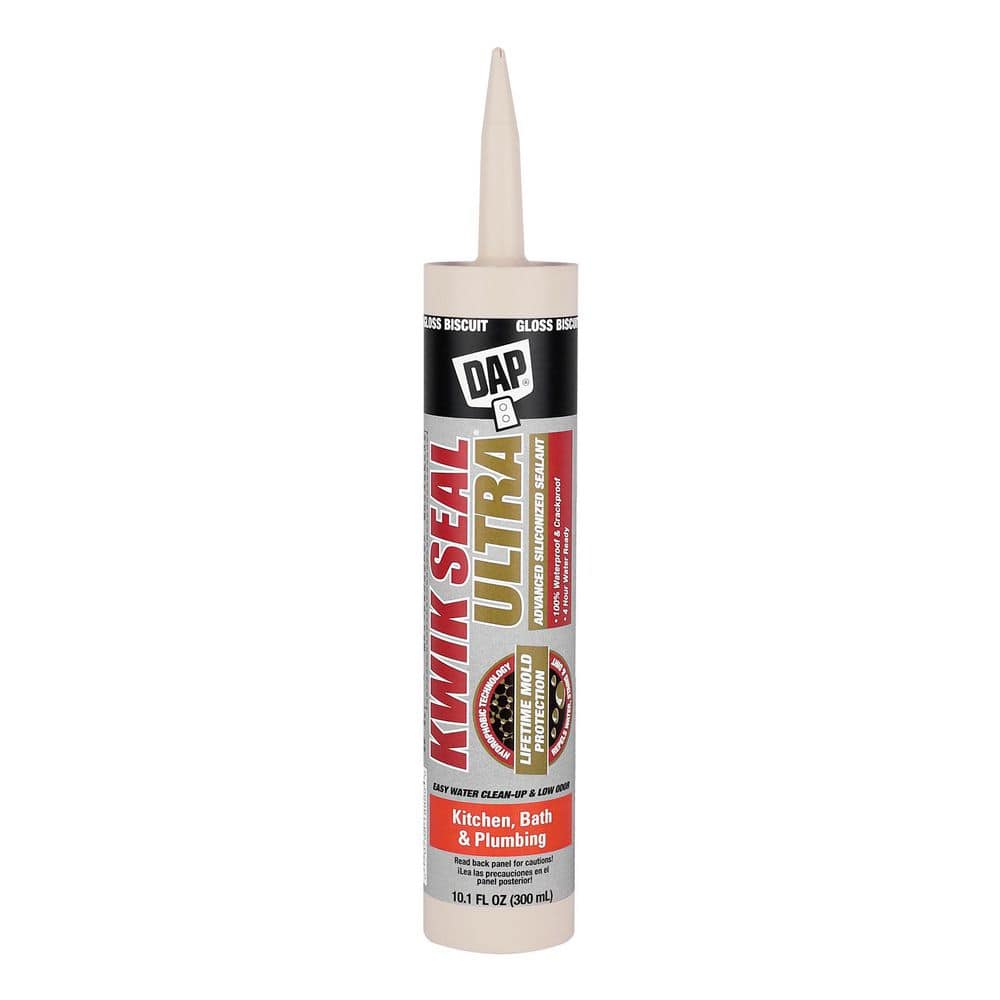 DAP Kwik Seal Ultra 10.1 oz. Biscuit Advanced Siliconized Kitchen and Bath Caulk (12-Pack)
