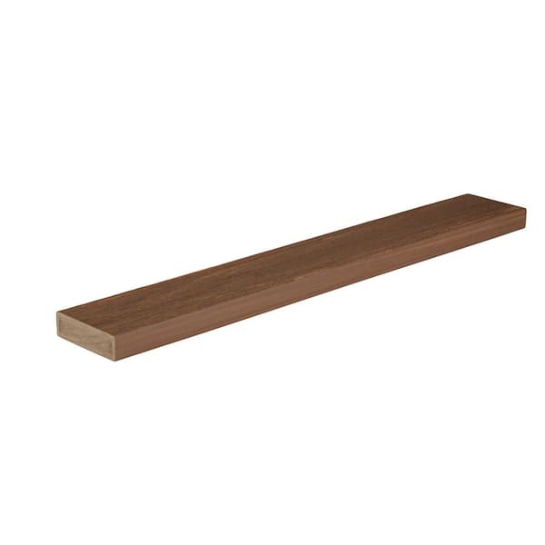 Advanced PVC Vintage 5/4 in. x 4 in. x 16 ft. Narrow Square Mahogany PVC Deck Board(Actual: 1 in. x 3 1/2 in. x 16 ft.)