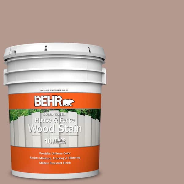 BEHR 5 gal. #SC-160 Rose Beige Solid Color House and Fence Exterior Wood Stain