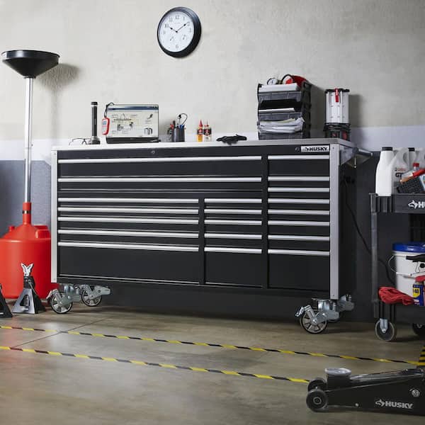 Husky 72 in. W x 25 in. D Professional Duty Tool Workbench Storage Hutch