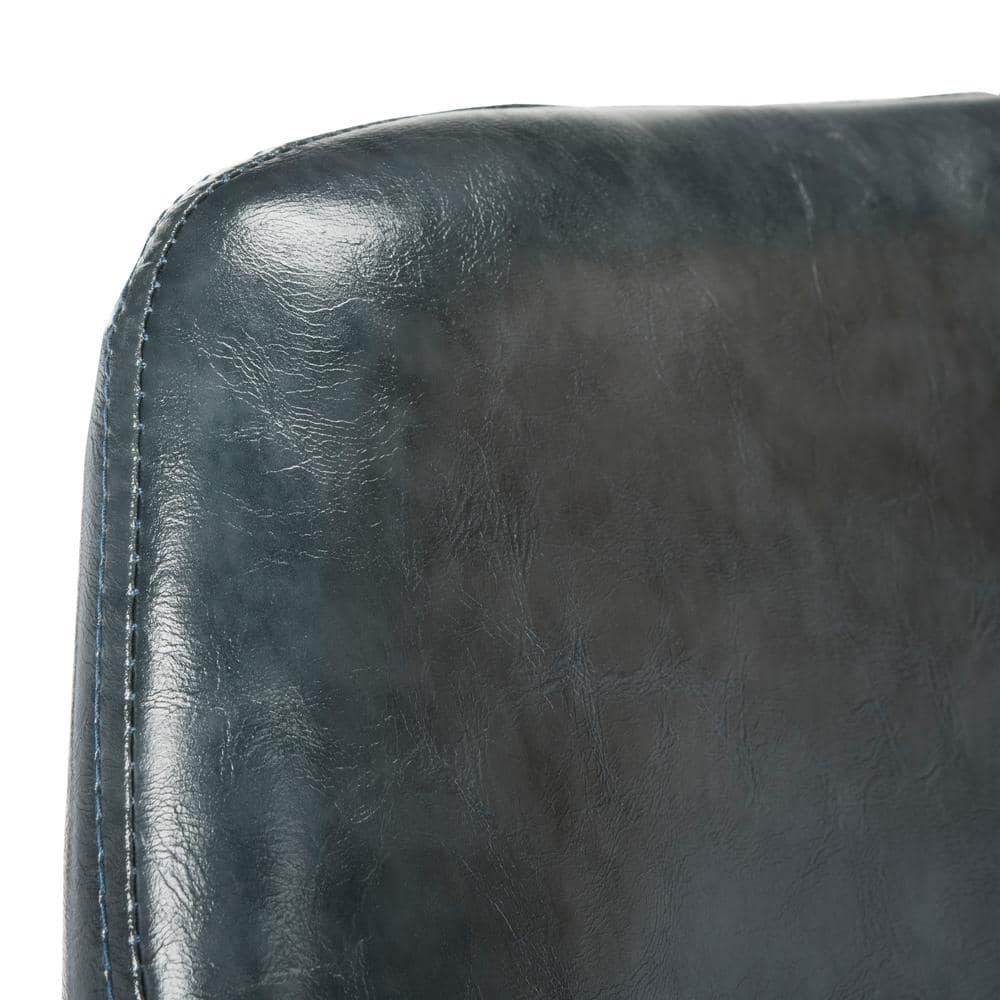 Cadence Dark Grey Faux Leather Swivel Office Chair with Chrome Base