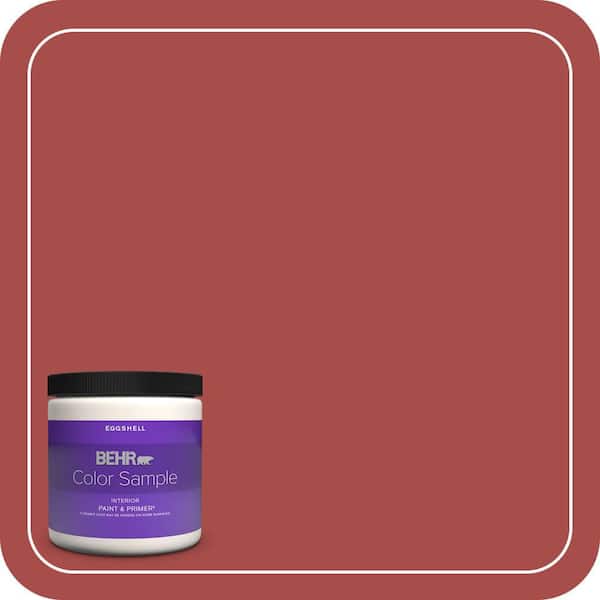 BEHR PREMIUM PLUS 8 oz. Home Decorators Collection #HDC-CL-09 Persimmon Red Eggshell Enamel Interior Paint & Primer Color Sample