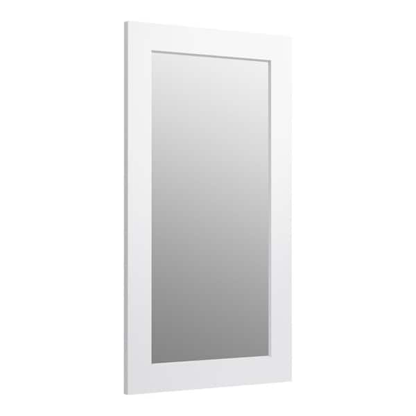 KOHLER Poplin 36 in. H x 21 in. D Rectangular Single Framed Mirror in White