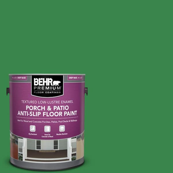 BEHR PREMIUM 1 gal. #450B-7 Green Grass Textured Low-Lustre Enamel Interior/Exterior Porch and Patio Anti-Slip Floor Paint
