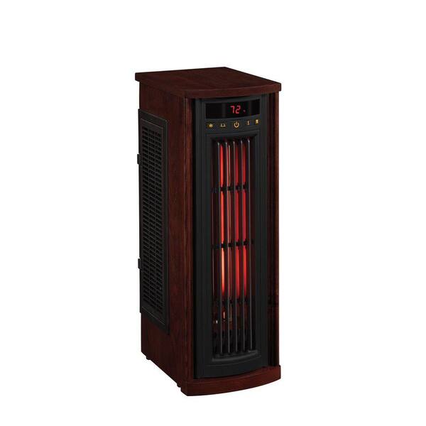 Twin Star 23 in. 1500-Watt Infrared Quartz Tower Heater - Cherry