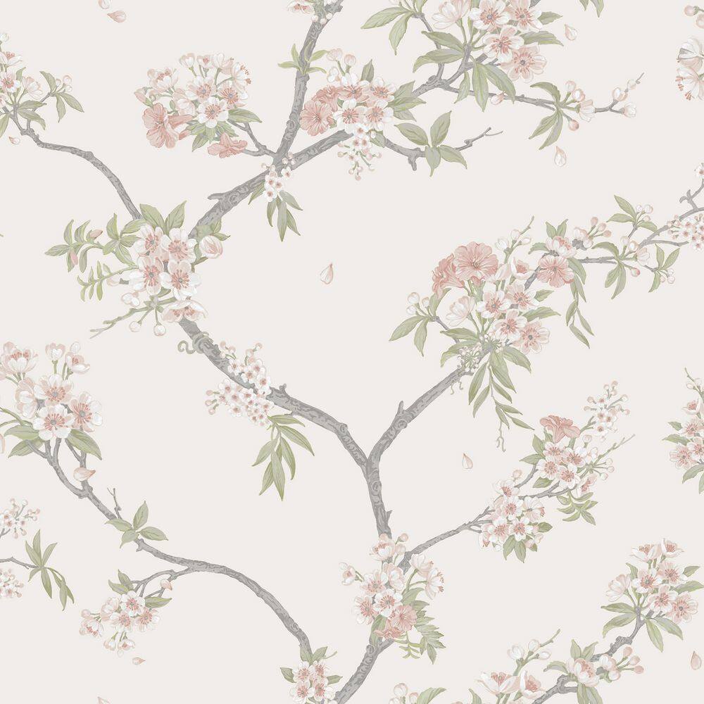 Cherry Blossom Pink and Cream Non-Pasted Wallpaper (Covers 56 sq. ft. ) price history on PriceWatchPro