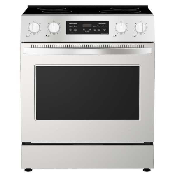 30 in. 5 Element Slide-In Electric Range in Stainless Steel with Air Fryer