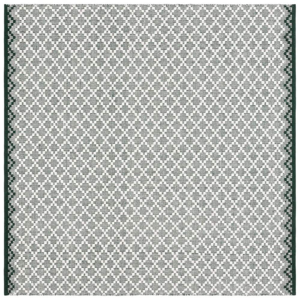 Vermont 6 ft. x 6 ft. Green/Ivory Modern Diamond Square Area Rug price history on PriceWatchPro