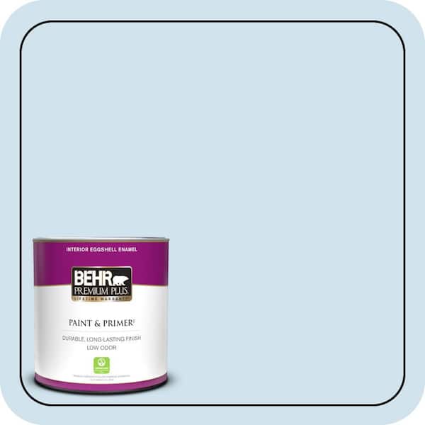 BEHR PREMIUM PLUS 1 qt. #M520-1A Soft Cloud Eggshell Enamel Low Odor Interior Paint & Primer