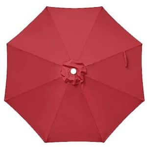 Red Large Octagon Patio Umbrella Replacement Canopy Top Cover
