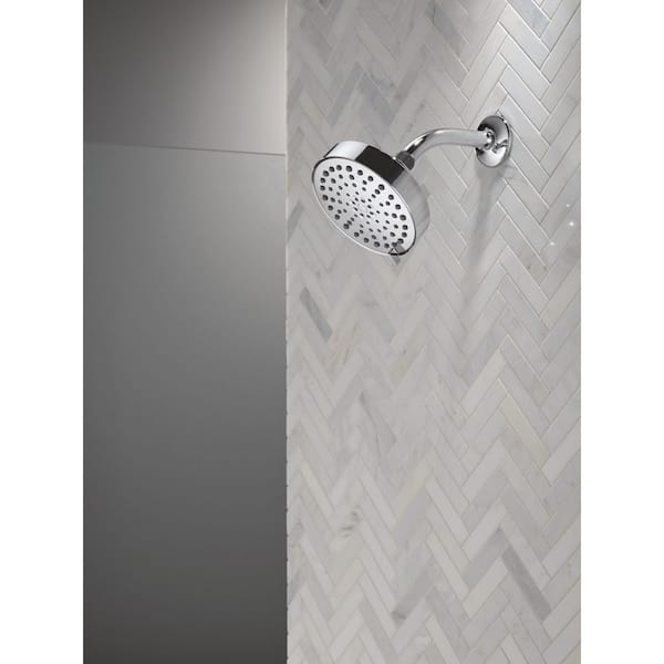 4-Spray Patterns 5.75 in. Wall Mount Fixed Shower Head in Chrome