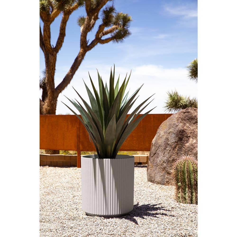 Roman-Inspired Demi 20" White Fluted Planter for Indoor/Outdoor Use