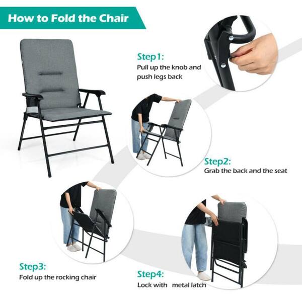 Spectator Floor Chair with Adjustable Back Support, Portable Foldable