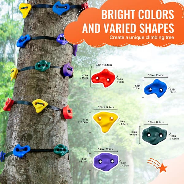 VEVOR Ninja Tree Climbing Kit, 20-Tree Climbing Holds and 6