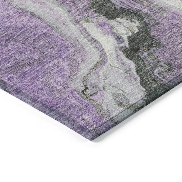 Chantille Machine Washable Indoor/Outdoor Abstract ACN1908 Lavender 8 ft. x 10 ft. Accent Rug