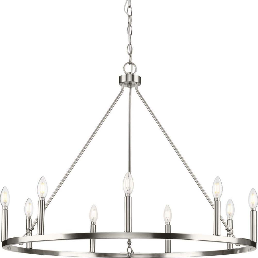 Gilliam 9-Light Brushed Nickel Circular Chandelier