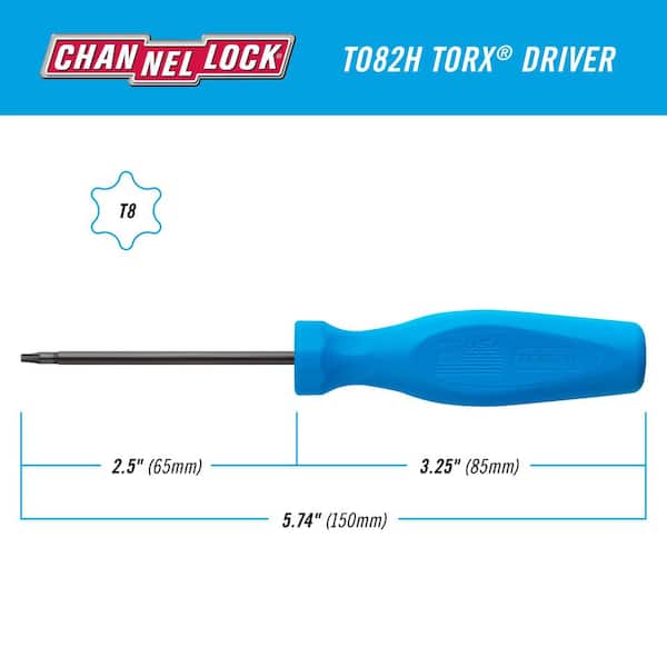 【とろちゃん】TL-SG1008MP Channellock 2.5 in. T8 Torx Screwdriver with 3-Sided High
