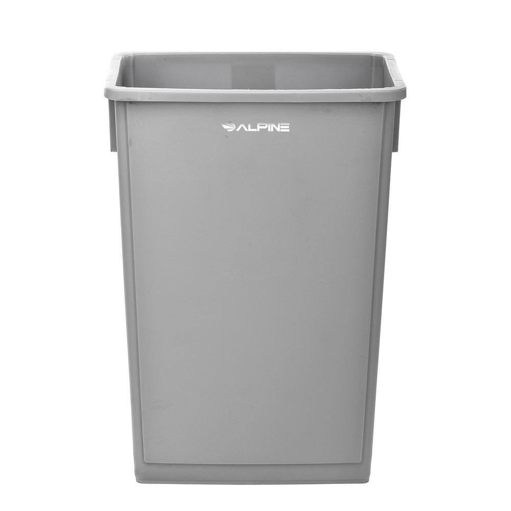 Gray 23 Gallon Plastic Indoor Waste Bin
