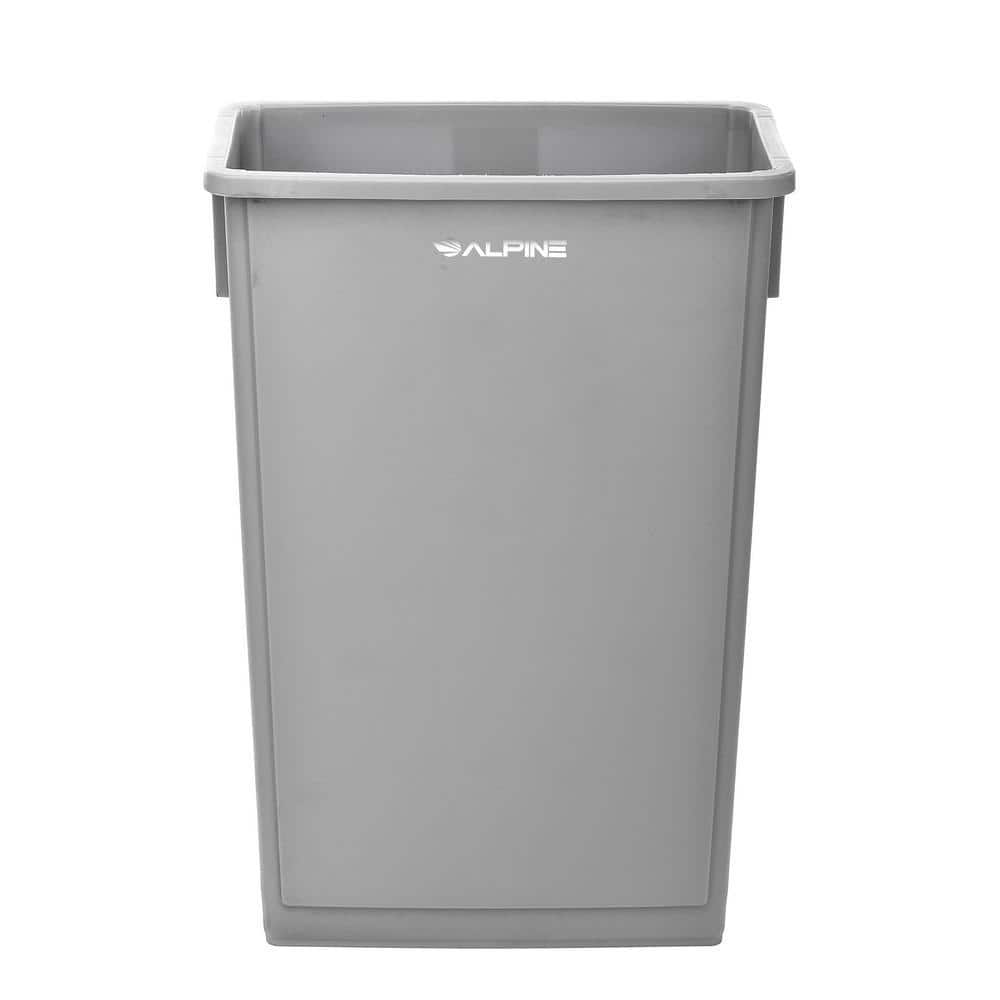 Gray 23 Gallon Plastic Indoor Waste Bin