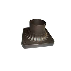 Designers Fountain 5.75 in. Oil Rubbed Bronze Pier Mount for Outdoor Post Lamps
