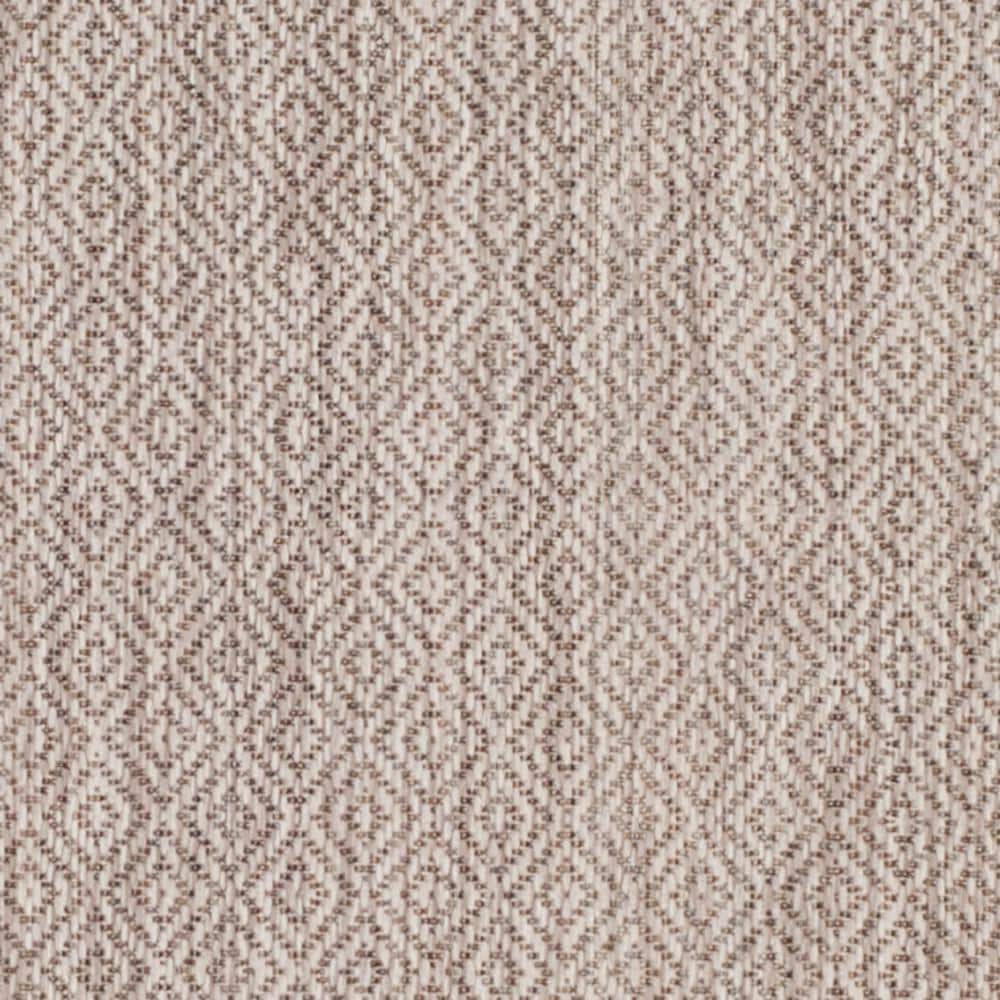Elegant Beige Synthetic 27'' Indoor/Outdoor Easy-Care Runner Rug