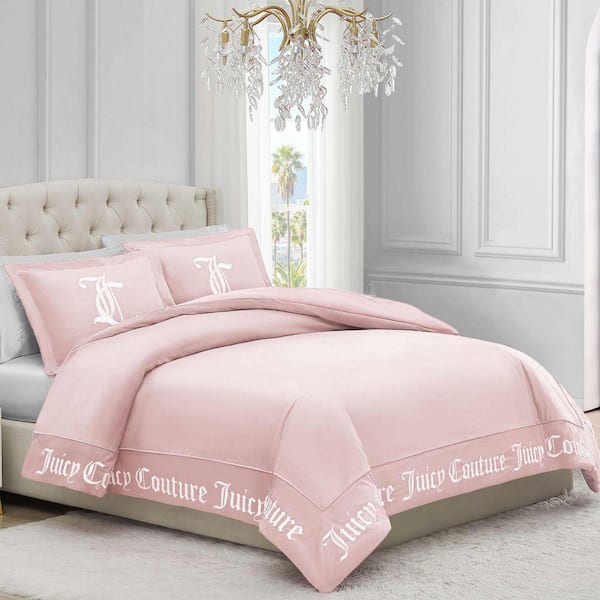 JUICY COUTURE Gothic 2-Piece Marshmallow Pink Solid Microfiber