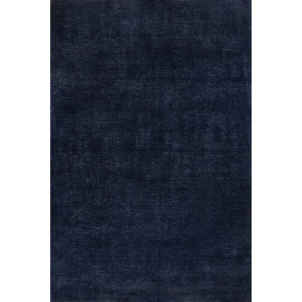 Arrel Speckled Wool-Blend Midnight 4 ft. x 6 ft. Indoor Rug