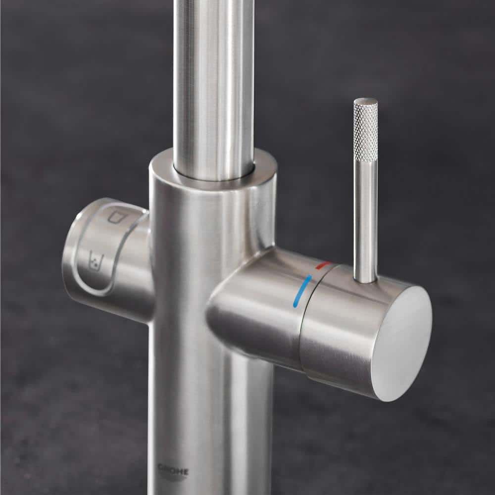 Modern 16" Stainless Steel Pull-Out Spray Kitchen Faucet