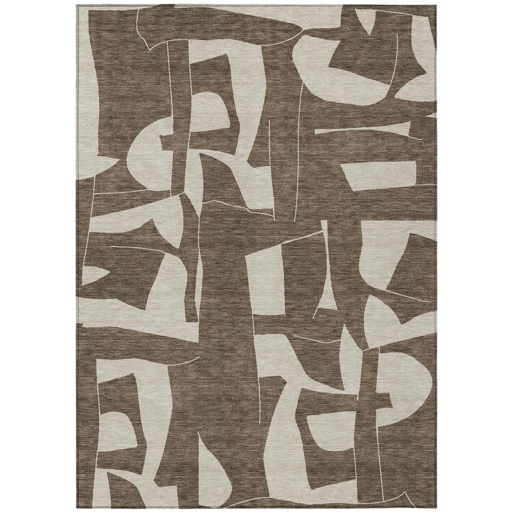 Chantille Machine Washable Indoor/Outdoor Abstract ACN2604 Brown 3 ft. x 5 ft. Area Rug price history on PriceWatchPro